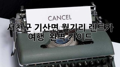 서천군 기산면 월기리 렌트카 여행 🚗💨 완벽 가이드!