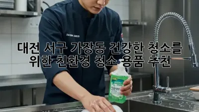 대전 서구 가장동 건강한 청소를 위한 친환경 청소 용품 추천